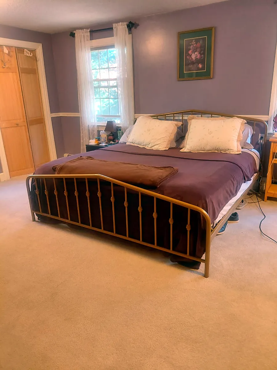 Freshly cleaned bedroom by Bella Shine Cleaning Services in Worcester, MA