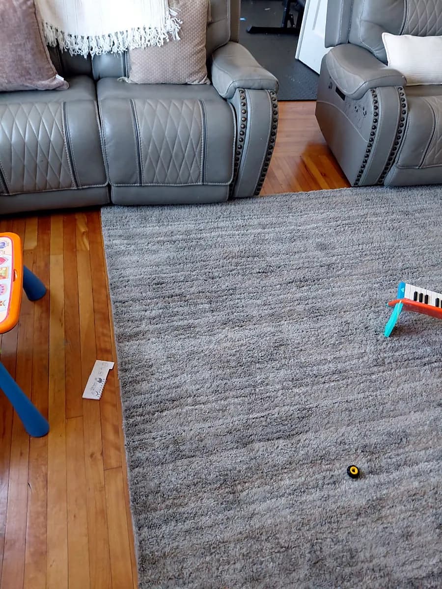 Living room reset before cleaning in Worcester, MA